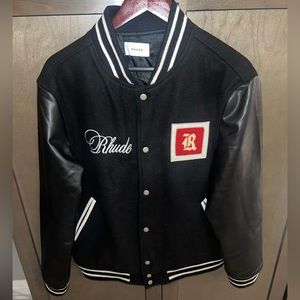 RHUDE TILE VARSITY JACKET - Black
